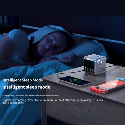 OEM-laddstation BK-126D, 140W, 5A, 2 x USB-A - 6 x USB-C, Grå