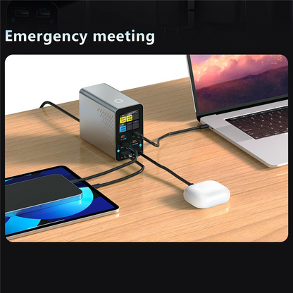 OEM WLX-G3 Station Laddare, 140W, 5A, 2 x USB-A - 4 x USB-C, Grå