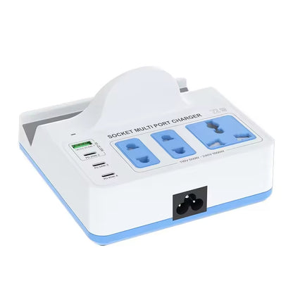 Relife RL-309H QI laddstation, 72W, 1 x USB-A - 3 x USB-C, Vit
