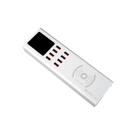 Laddningsstation Sunshine SS-309WD QI, 40W, 2.4A, 8 x USB-A, Vit