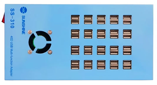 Laddstation Sunshine SS-310, 40 x USB-A, Blå
