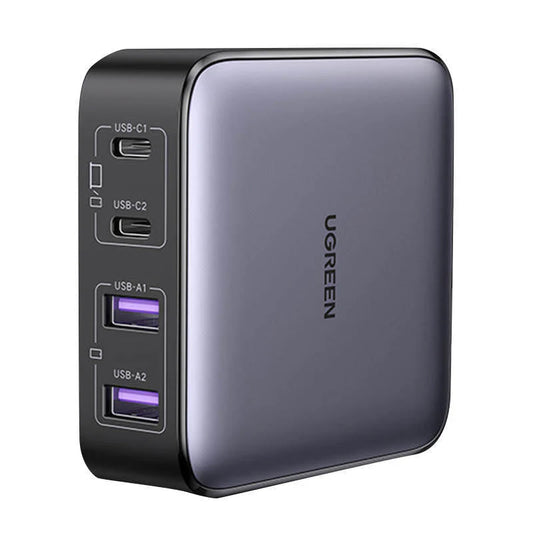 UGREEN CD327 Nexode laddningsstation, 65W, 3.25A, 2 x USB-A - 2 x USB-C, Svart