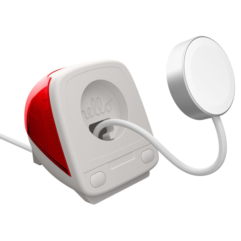 Spigen C1 Classic stöd för trådlös laddare Apple Watch Series, Röd