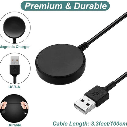 Trådlös laddare Techsuit TSC12 för Samsung Galaxy Watch Series, USB-A, Svart