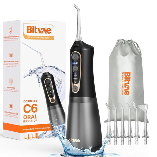 Bitvae C6 munvattenflosser, Svart Guld