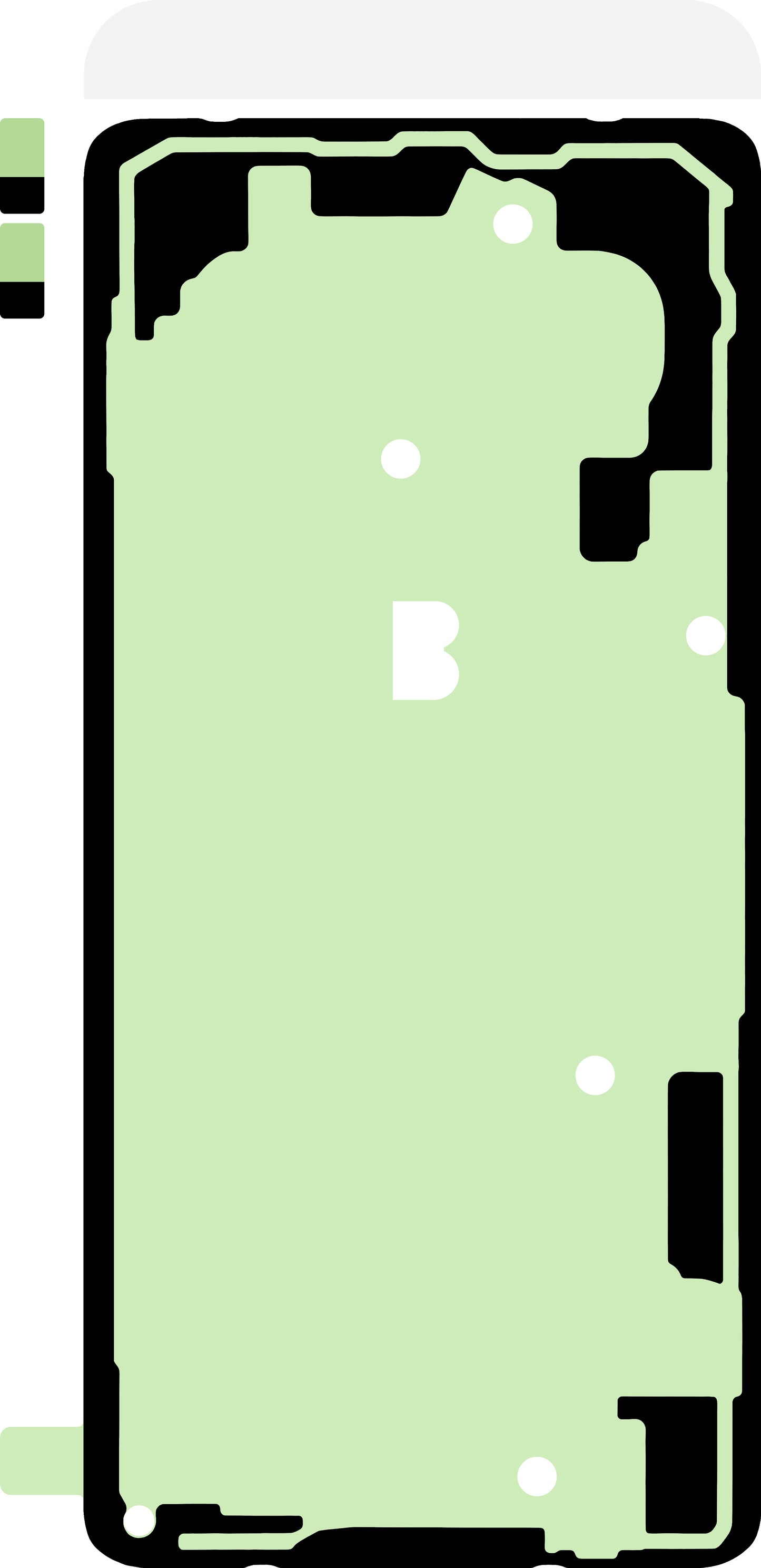 Kit för limning av batterilocket Samsung Galaxy S10+ G975, Service Pack GH82-18801A