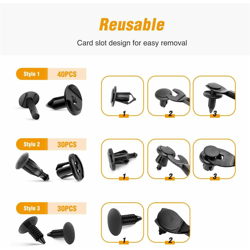 OEM Bilklämmor / Clips Kit, 200in1