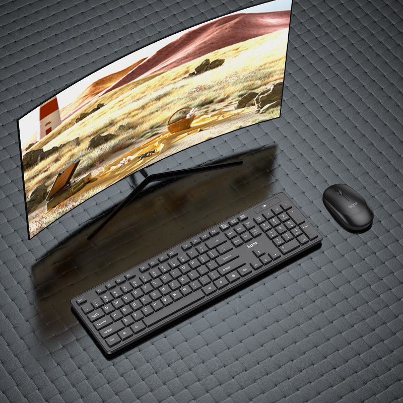 HOCO GM17 Wireless Keyboard and Mouse Kit, Black