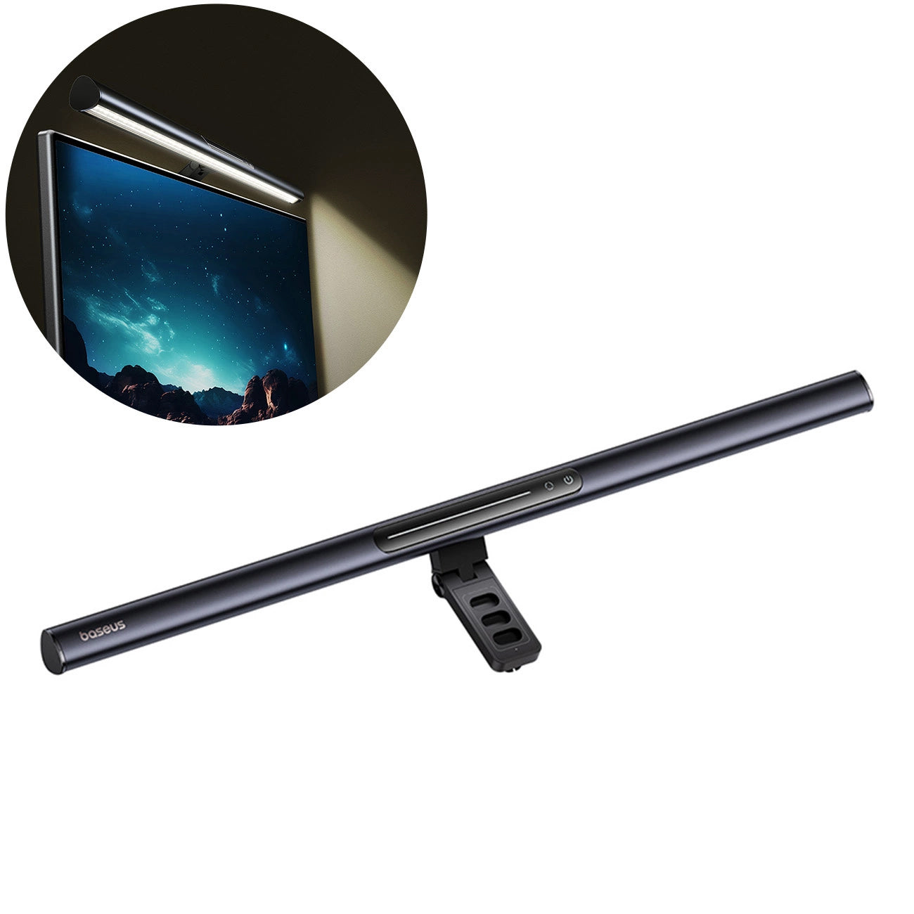 Baseus i-Wok 3 LED-skärmlampa, 2700K - 6000K, Svart L10068500111-00