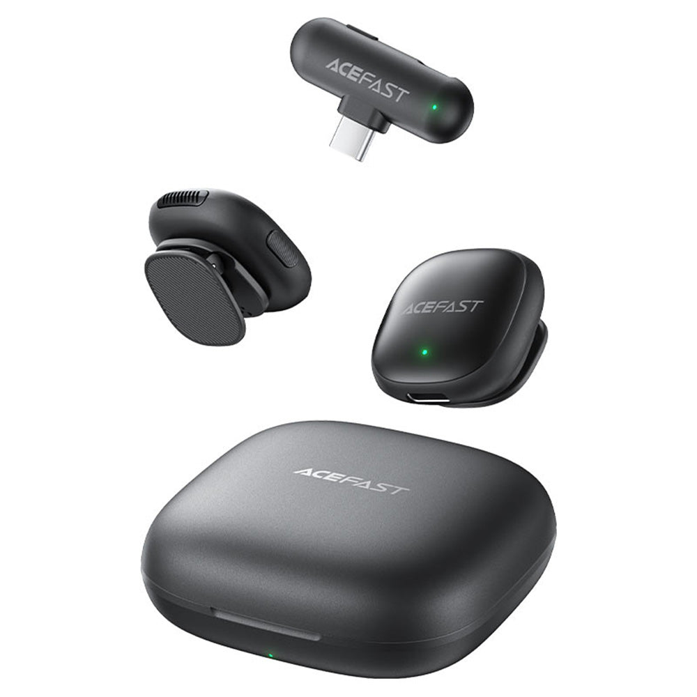 Acefast R1 Lavalier, USB-C, Set of 2 pieces, Black