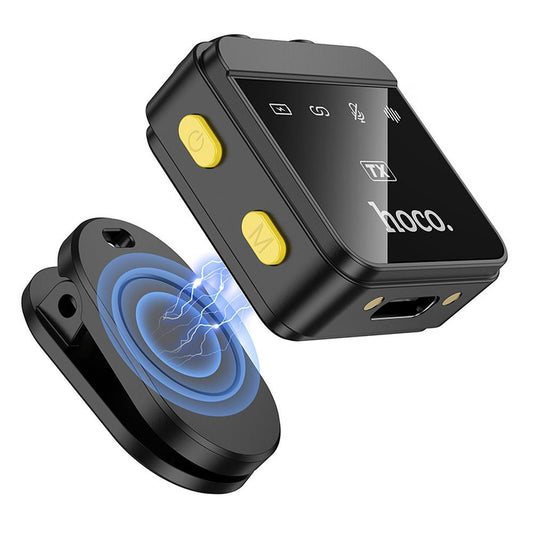 Lavaliermikrofon HOCO L17, USB-C / Lightning, Set med 2 stycken, Svart