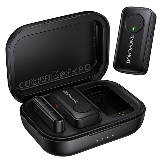Borofone BFK17 Lemai Lavalier, USB-C, Set om 2, Svart