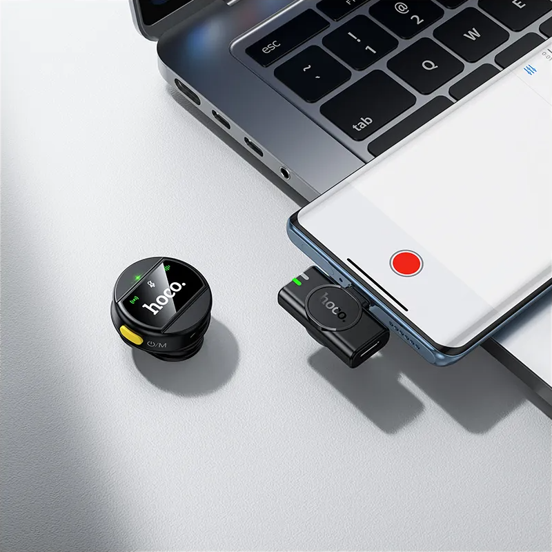 Lavaliermikrofon HOCO L21, USB-C, Svart