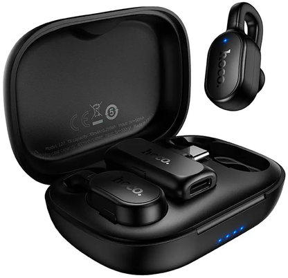 Lavaliermikrofon HOCO L27, USB-C, Set om 2 stycken, Svart