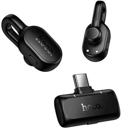 Lavaliermikrofon HOCO L27, USB-C, Set om 2 stycken, Svart