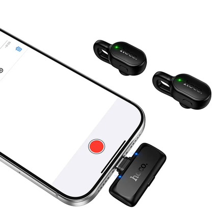 Lavaliermikrofon HOCO L27, USB-C, Set om 2 stycken, Svart