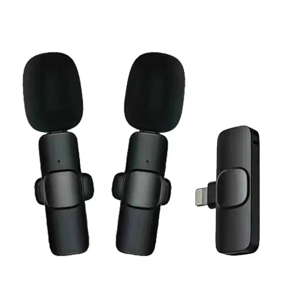 Lavaliermikrofon Techsuit LW1, Lightning, Set om 2 stycken, Svart