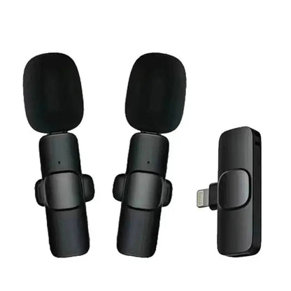 Lavaliermikrofon Techsuit LW1, Lightning, Set om 2 stycken, Svart