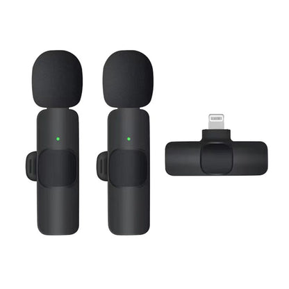 Lavaliermikrofon Techsuit LW1, Lightning, Set om 2 stycken, Svart