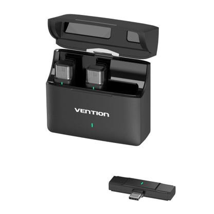Vention Clip-On Lavalier, USB-C, Set med 2 stycken, Svart