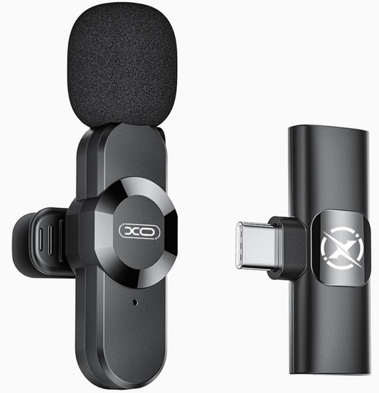 Lavalier XO Design MC14 Dual, USB-C / Lightning, Set om 2, Svart