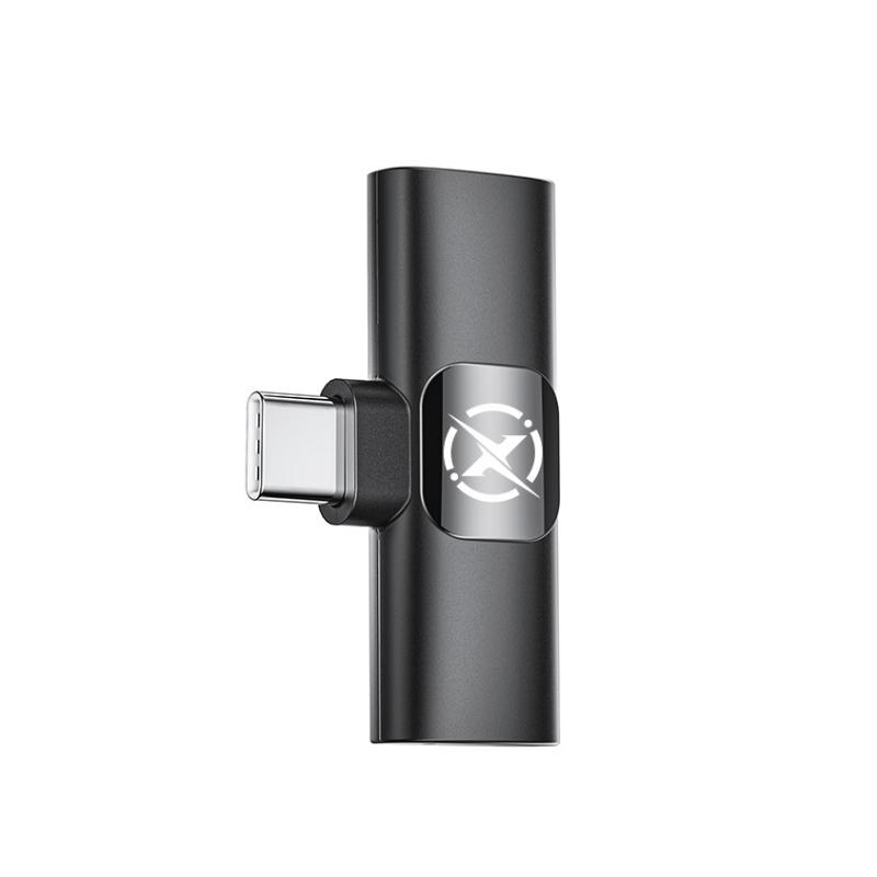 Lavalier XO Design MC14 Dual, USB-C / Lightning, Set om 2, Svart