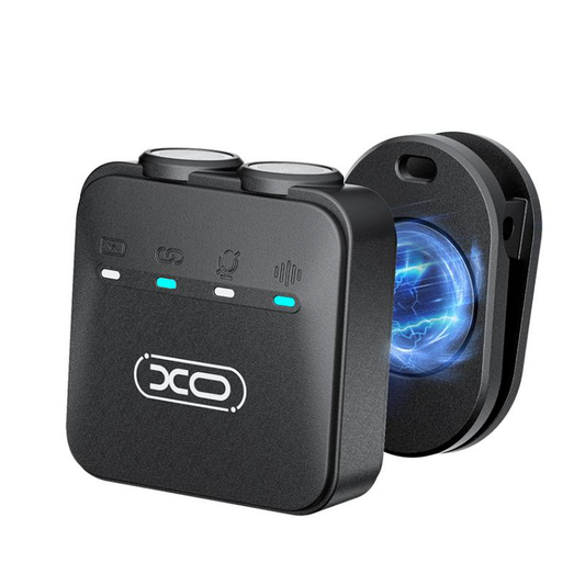 Lavaliermikrofon XO Design MC15 Dual, USB-C / Lightning, Set om 2 stycken, Svart
