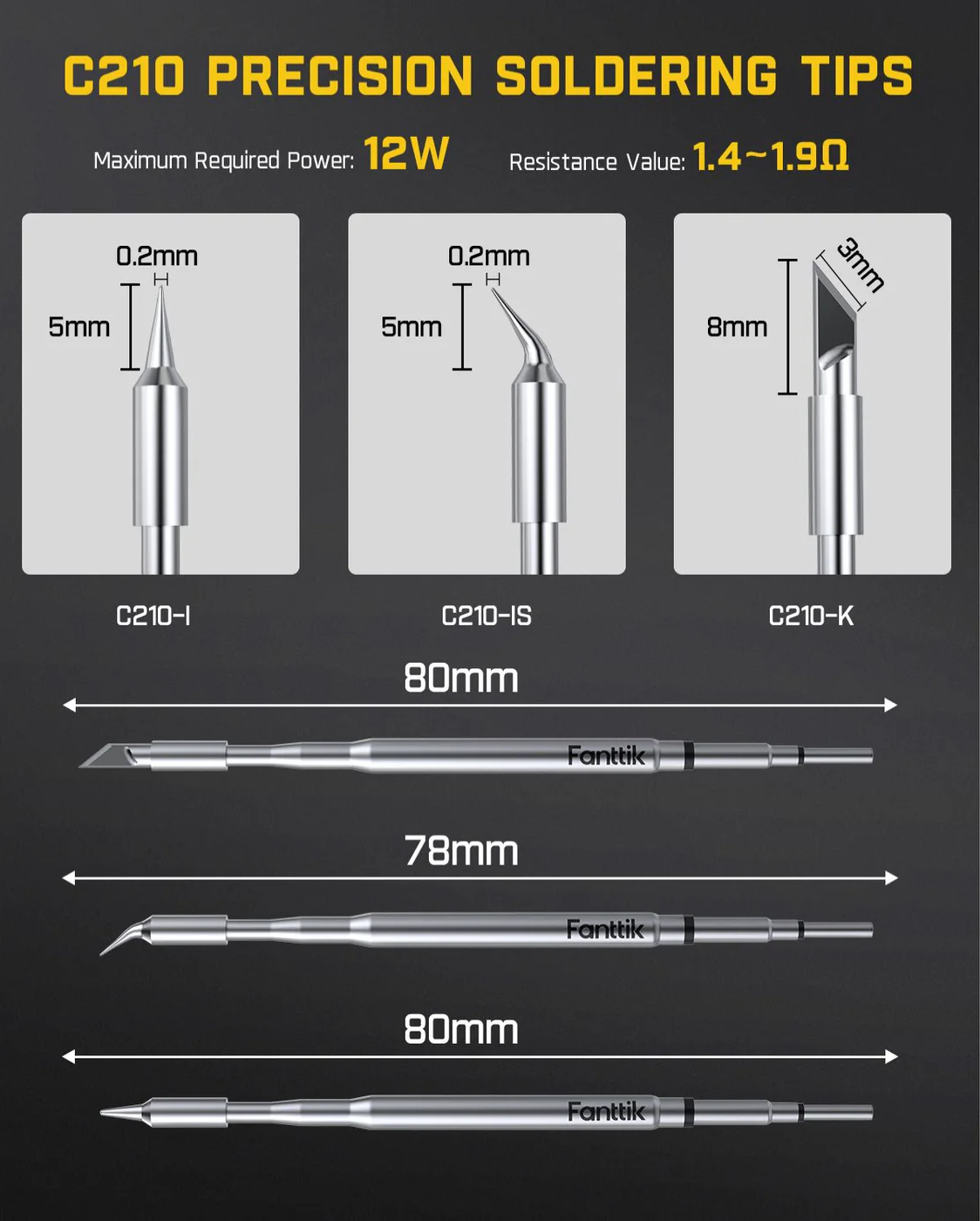 Lödkolv Fanttik T1 Max, 8in1