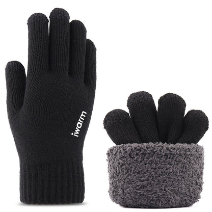 Iwarm ST0005 Taktile Vinterhandskar, Storlek 21 cm, Svarta