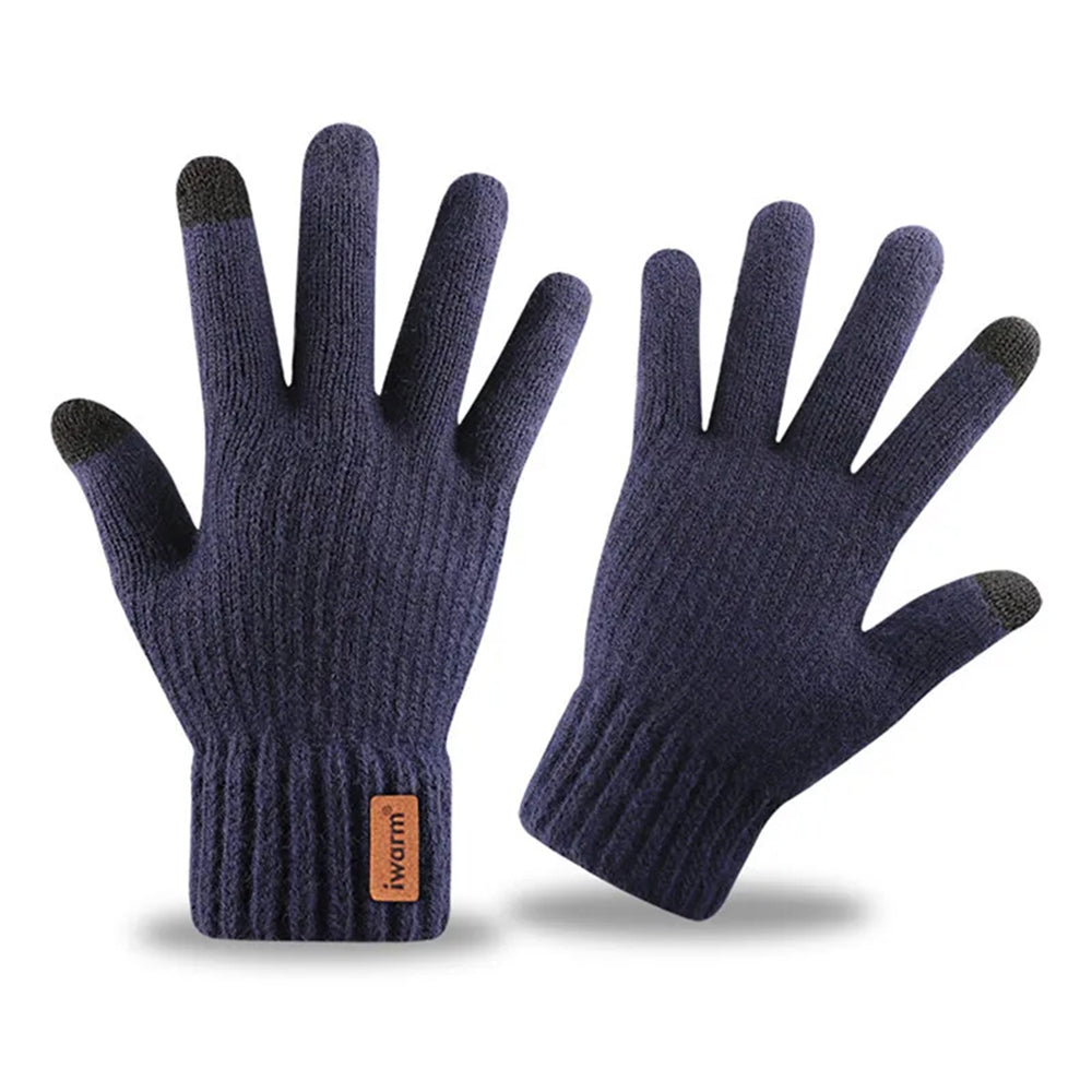 Iwarm ST0016 Taktile Vinterhandskar, Storlek 22cm, Mörkblå