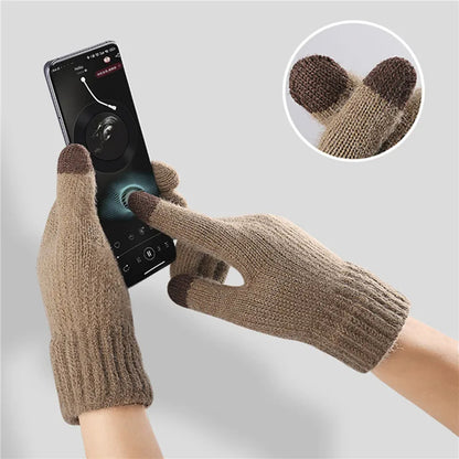 Iwarm ST0016 Taktile Vinterhandskar, Storlek 22cm, Mörkblå