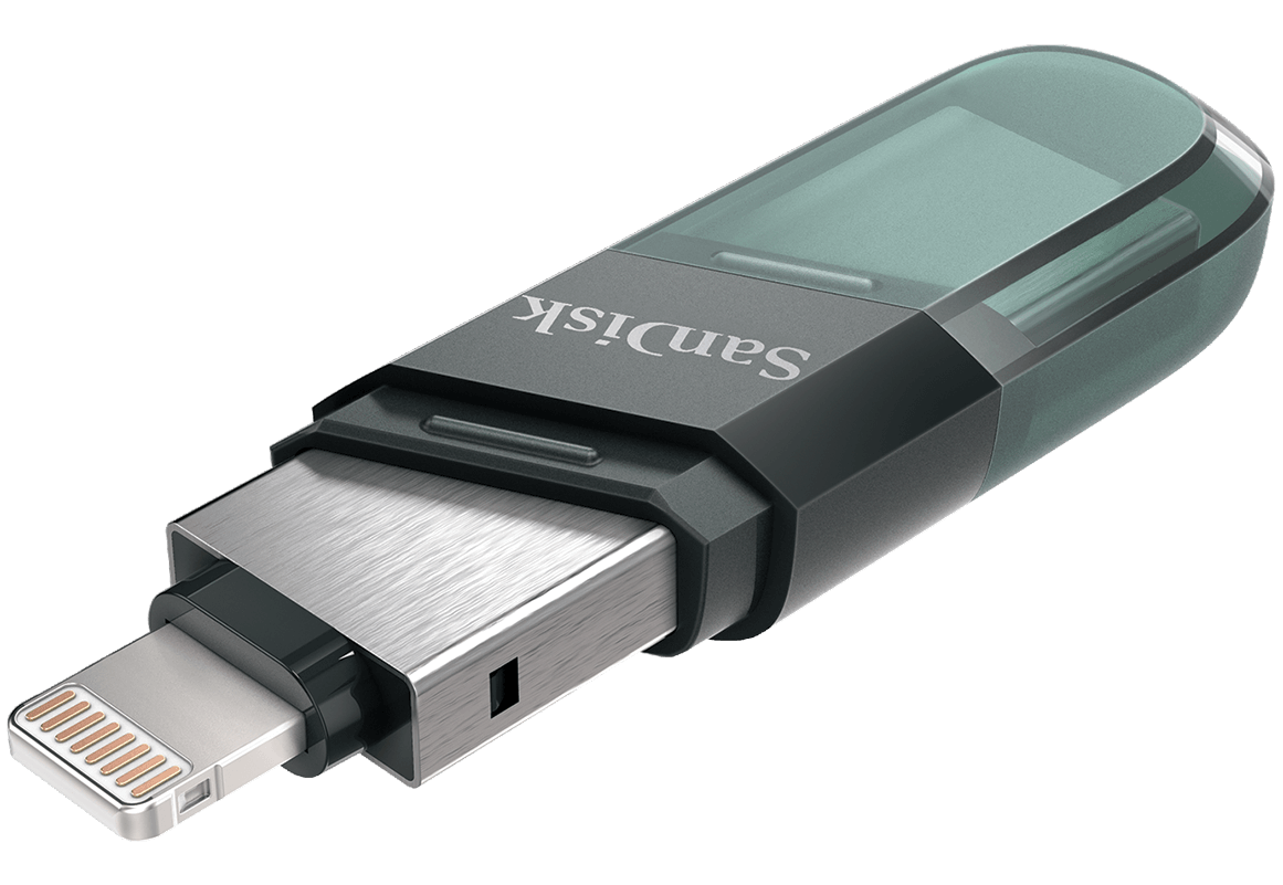 Externminne USB-A 3.1 / Lightning SanDisk iXpand Flip, 256Gb SDIX90N-256G-GN6NE