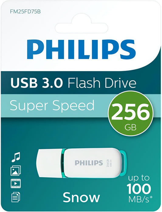 Extern USB-A 3.0-minne Philips Snow Edition, 256Gb PHMMD256GBS200U3