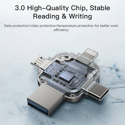 External Memory USB-A 3.0 / Lightning / USB-C / microUSB Yesido FL15, 64Gb