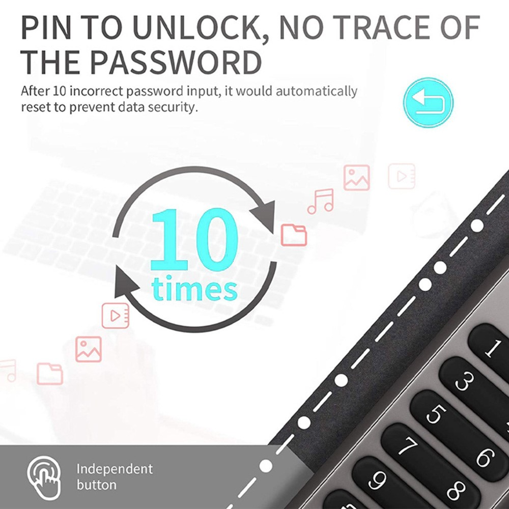 Extern USB-A 3.0 OEM XC002 KeySecure-minne, 64Gb