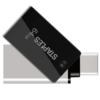 Externminne USB-A 3.1 / USB-C Staples K23, 64Gb EKMMD64GK233CST