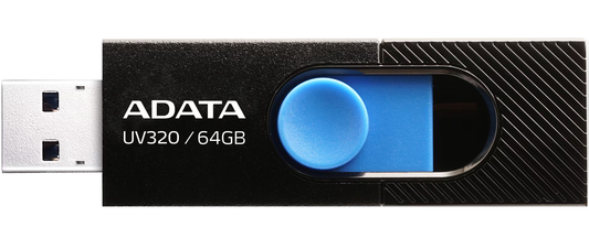 Extern USB-A 3.2-minne Adata UV320, 64GB AUV320-64G-RBKBL