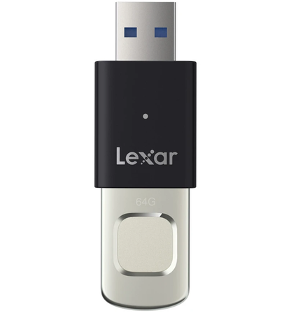Extern minne USB-A 3.2 Lexar JumpDrive Fingerprint F35 Pro, 64Gb