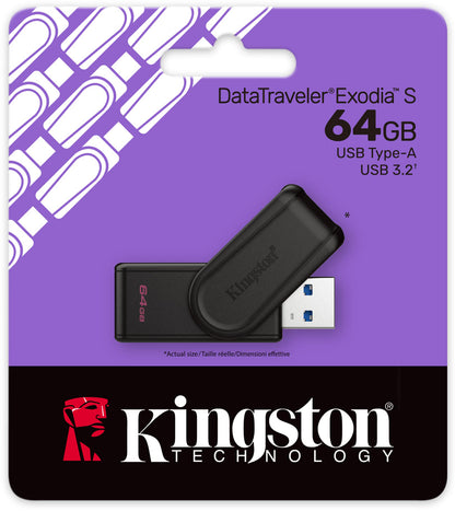 Externminne USB-A 3.2 Kingston DT Exodia S, 64Gb DTXS/64GB
