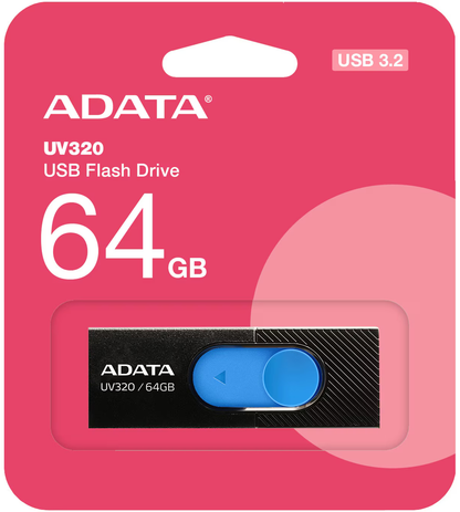 Extern USB-A 3.2-minne Adata UV320, 64GB AUV320-64G-RBKBL
