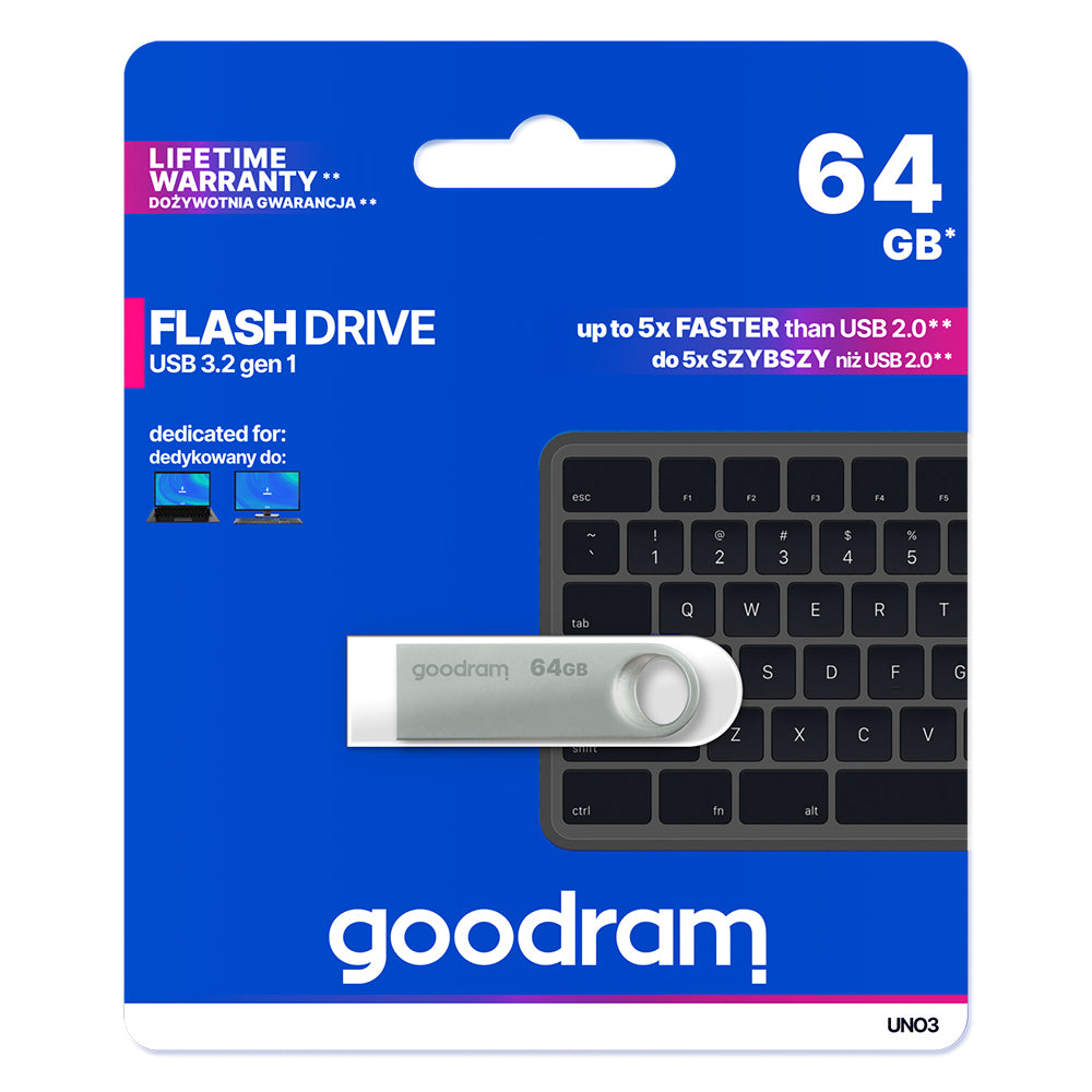 Externminne USB-A 3.2 GoodRam UNO3, 64Gb