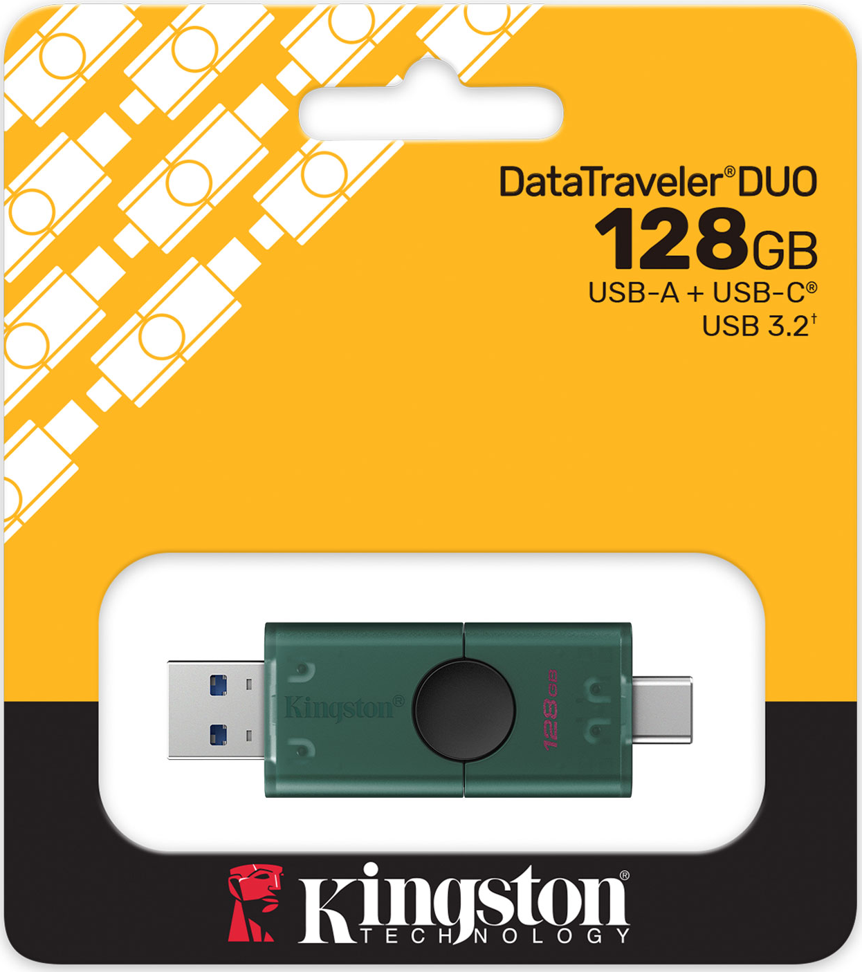Extern minne USB-A 3.2 / USB-C Kingston Duo, 128Gb DTDEG2/128GB