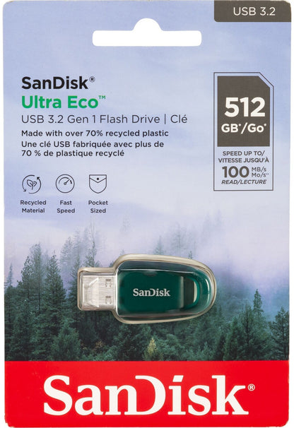 Externminne USB-A 3.2 SanDisk Ultra Eco, 512Gb SDCZ96-512G-G46