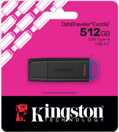 Extern USB-A 3.2-minne Kingston DT Exodia, 512Gb DTXG2/512GB