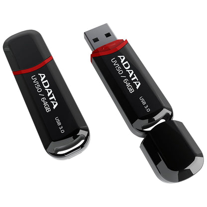 Externt USB-A 3.2-minne Adata UV150, 64 GB AUV150-64G-RBK