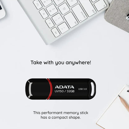 Externt USB-A 3.2-minne Adata UV150, 64 GB AUV150-64G-RBK