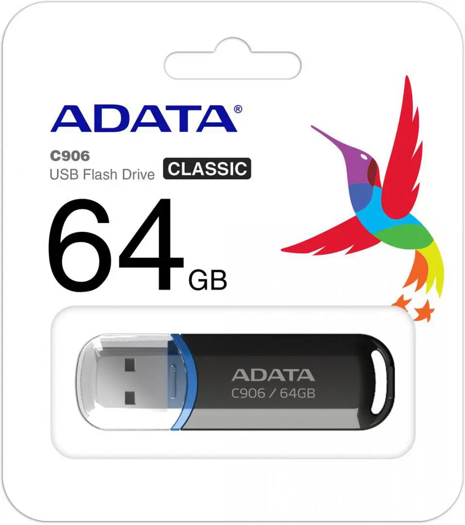 Extern USB-A-minne Adata C906, 64Gb AC906-64G-RBK