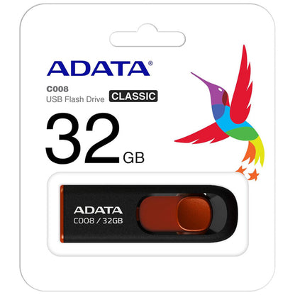 Extern USB-A-minne Adata C008, 32Gb AC008-32G-RKD