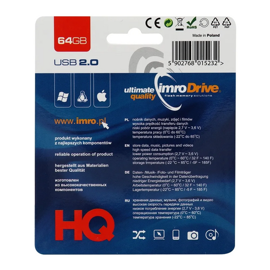Extern USB-A-minne Imro, 64Gb