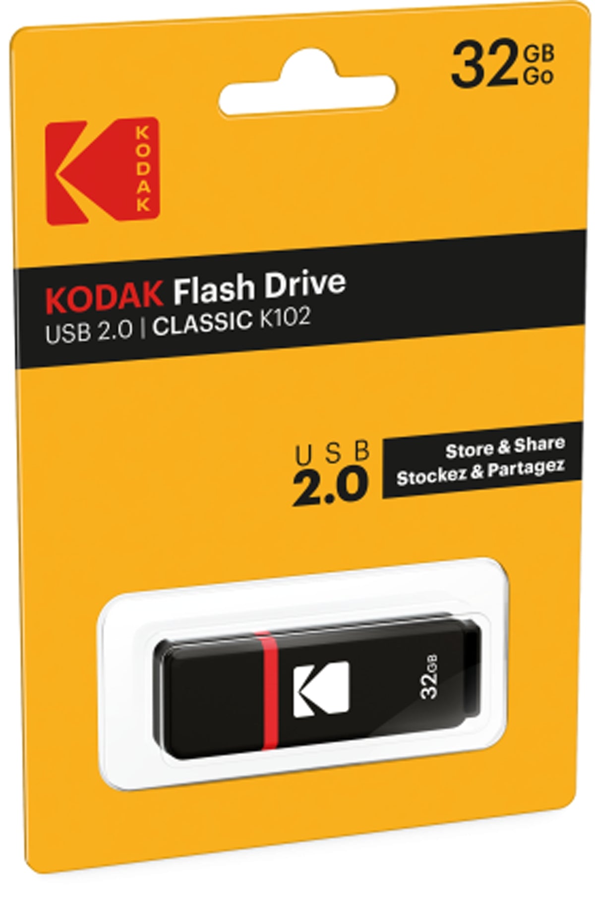 Extern USB-A-minne Kodak K102, 32Gb EKMMD32GK10